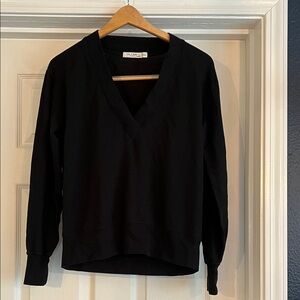 rag & bone Black V-Neck Sweatshirt